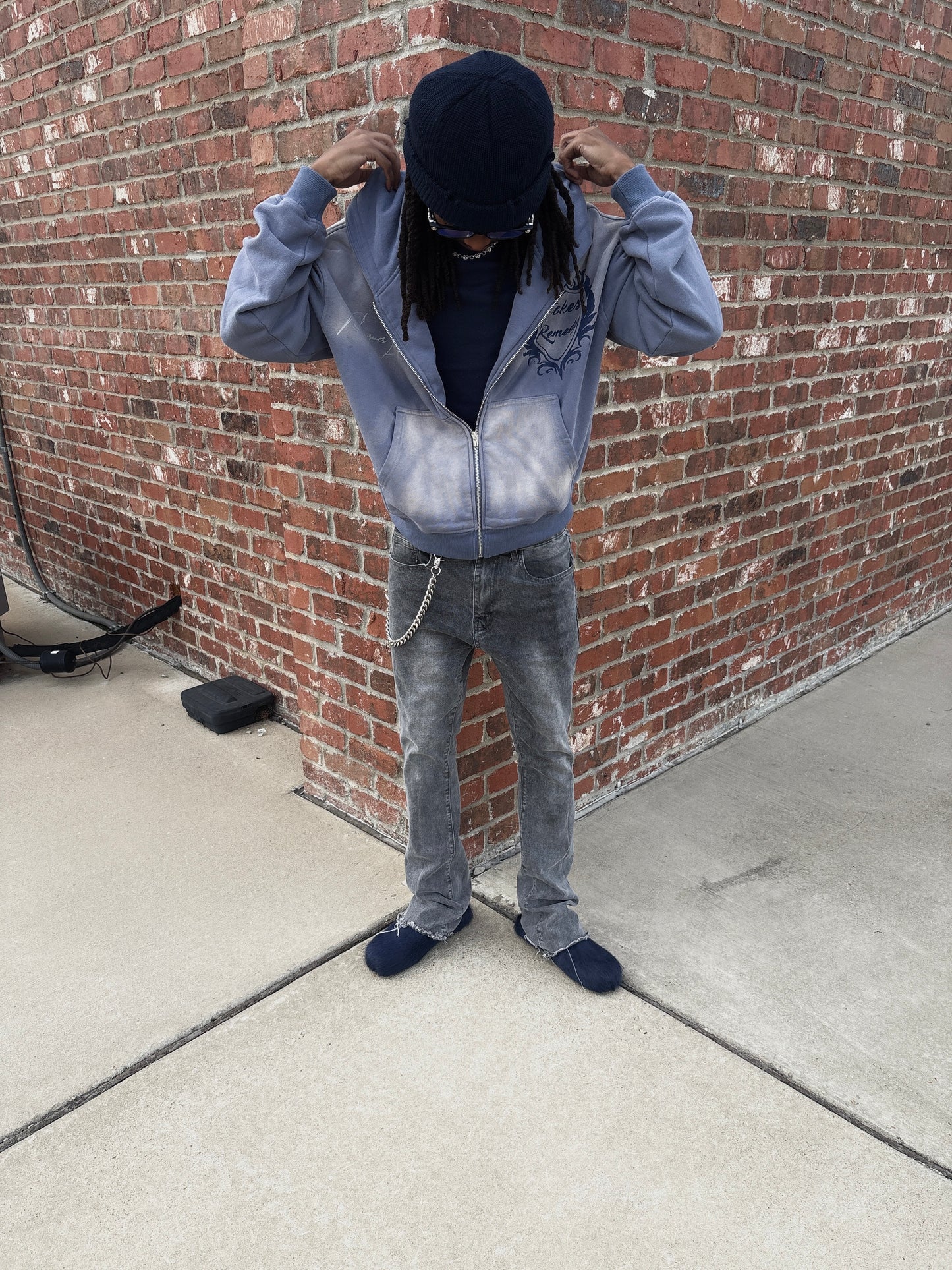 Lost Royalty "Navy Blue" Zip Up