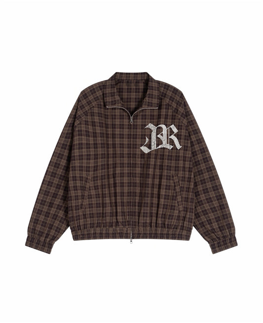 Brown Plaid Baseball “JR” Set