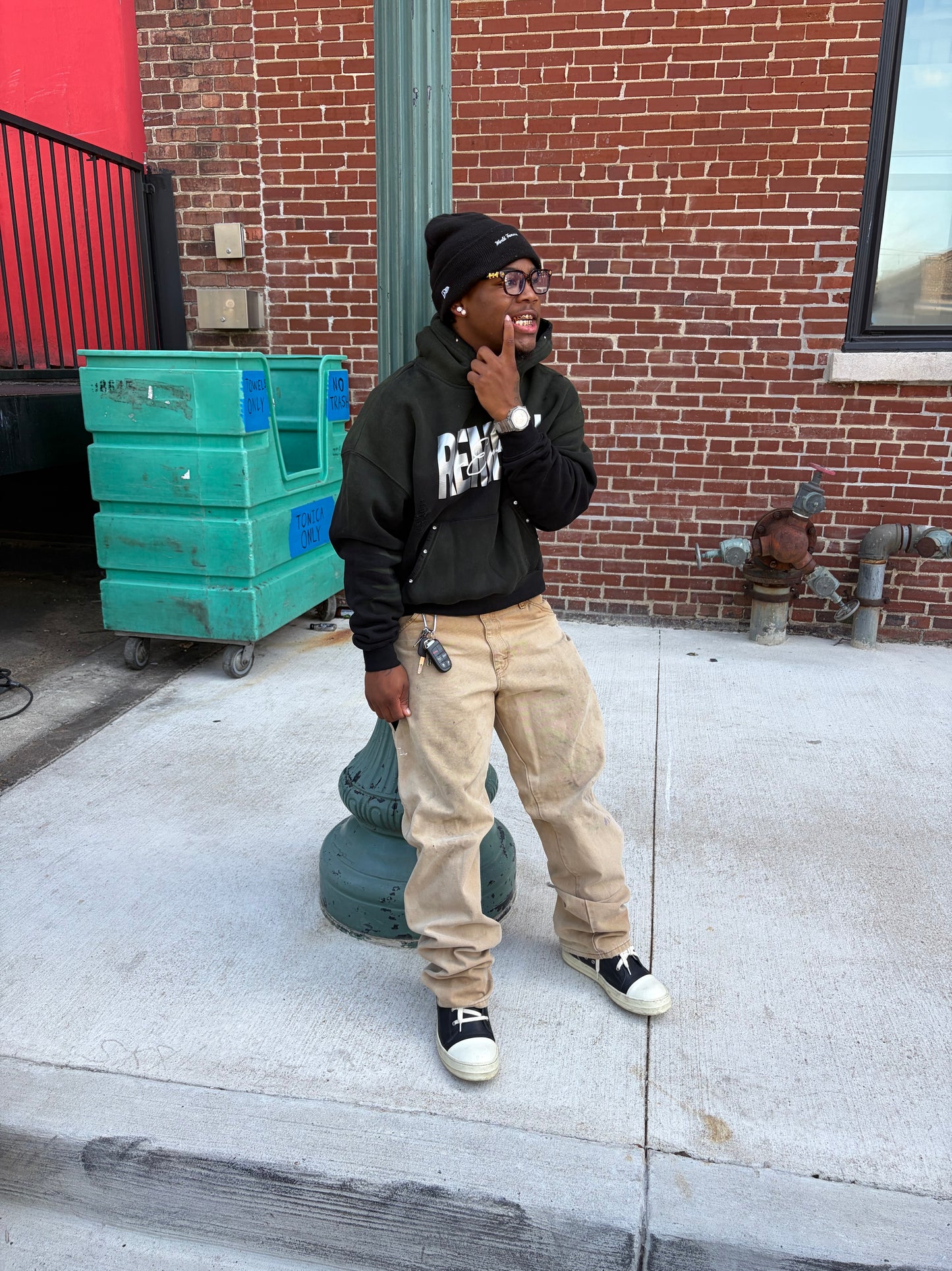 Black/Green “GRFTI OVER REMEDY” Hoodie