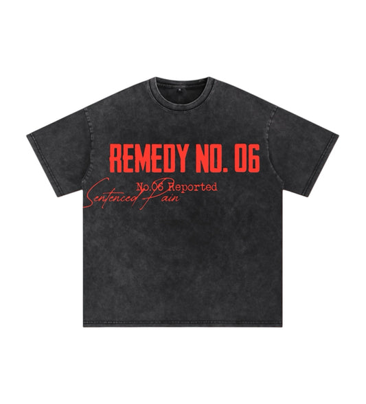 “SUSPECT No.06” BLACK OVERSIZED SHIRT