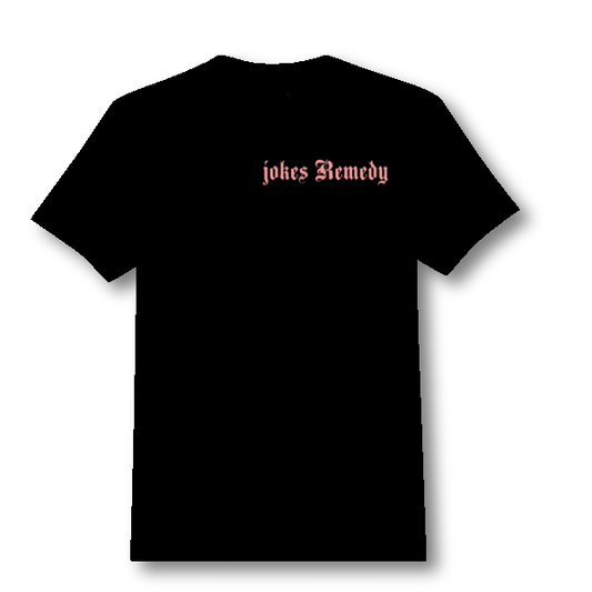 Black /Light Pink Short Sleeve T-Shirt